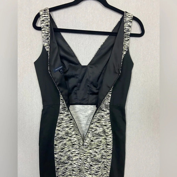 FRENCH CONNECTION  SAHARA WAVE ZEBRA DRESS SZ 6 - Picture 9 of 14